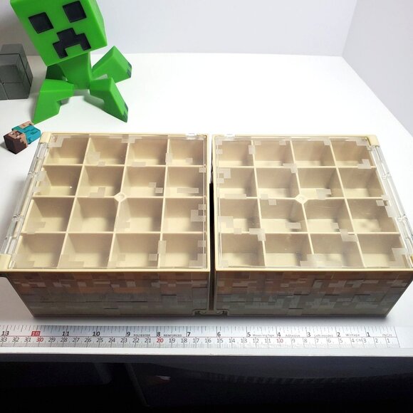 Minecraft Adventure Figures Lot Creeper Dragon Pigs Case Boxes Steve Ocelot Cows - Picture 11 of 13